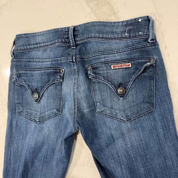Hudson Collin Flap Skinny Denim Jeans Womens 25 Mid Rise BlueWash Stretch Casual - Picture 6 of 10